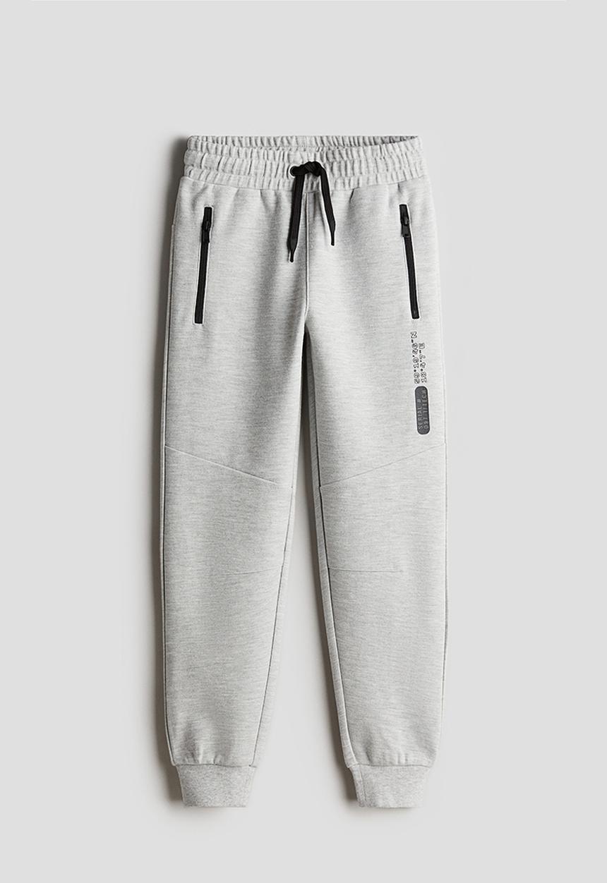 H&M - Heavy jersey joggers - light grey marl