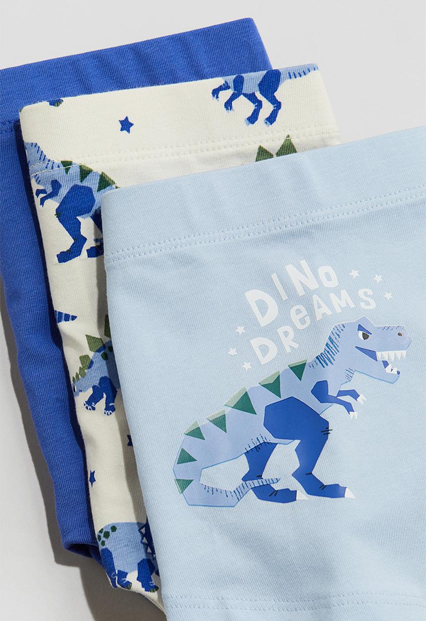 H&M - 5-pack trunks - light blue/dino dreams 