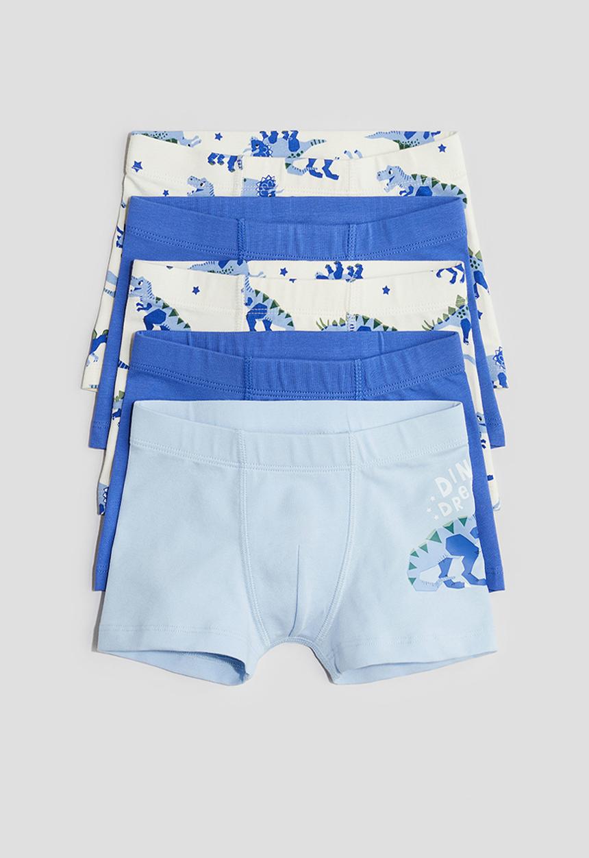 H&M - 5-pack trunks - light blue/dino dreams 