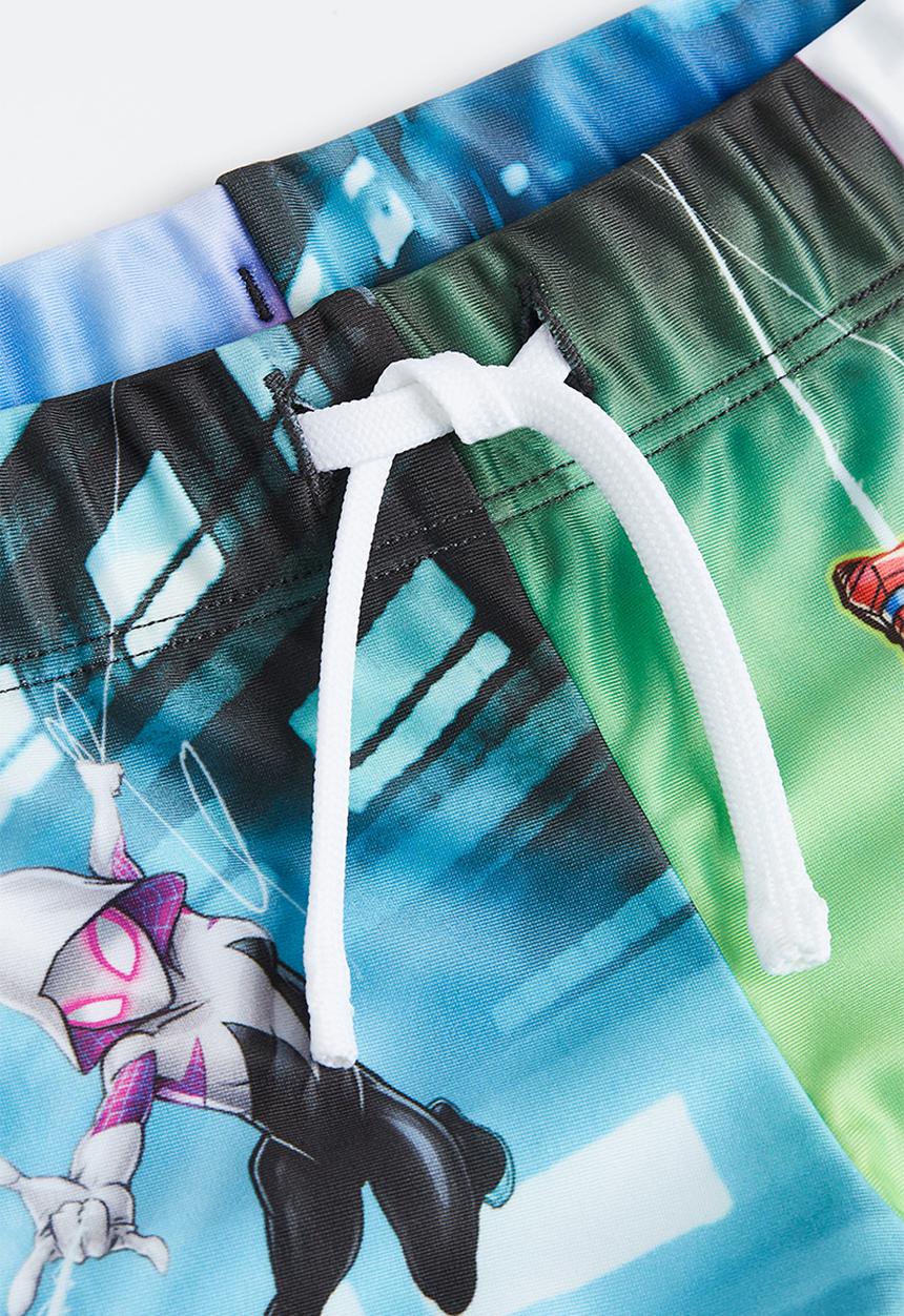 H&M - Printed swimming trunks - green/Spider-Man