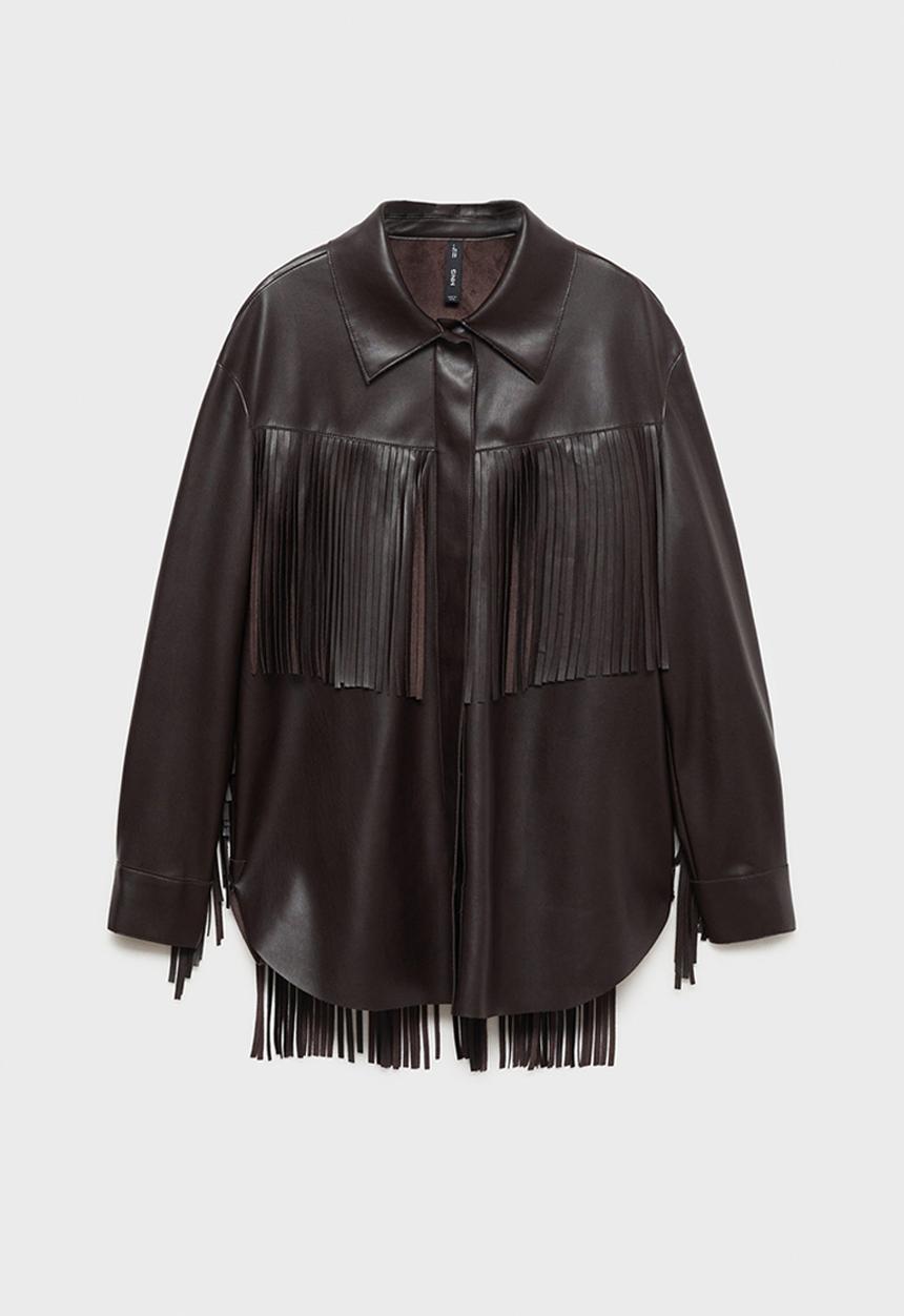 MANGO - Overshirt Lea - Brown