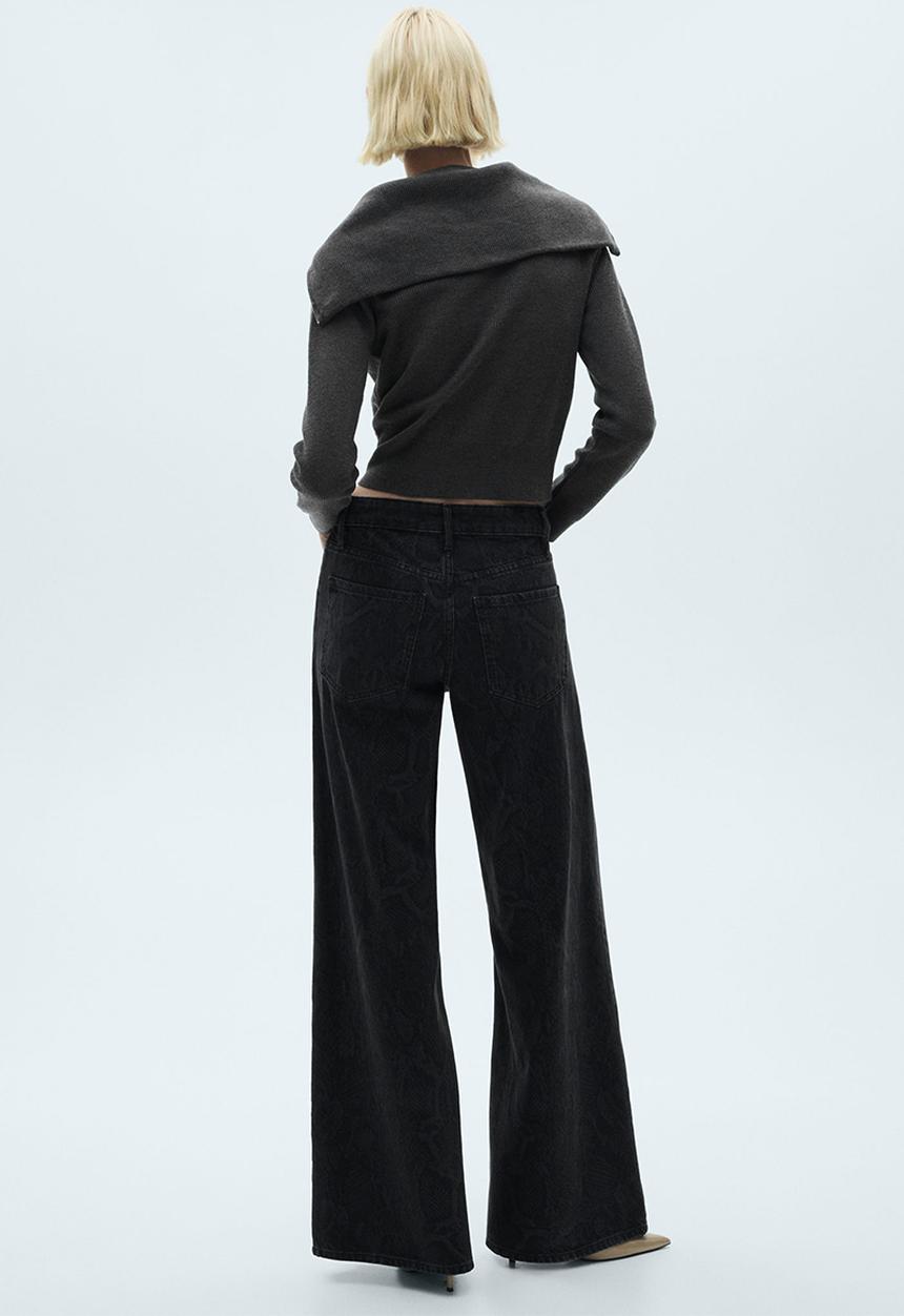 MANGO - Jeans Snake - Open Gray