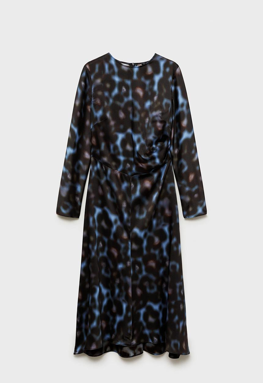 MANGO - Dress Bimba - Medium Blue