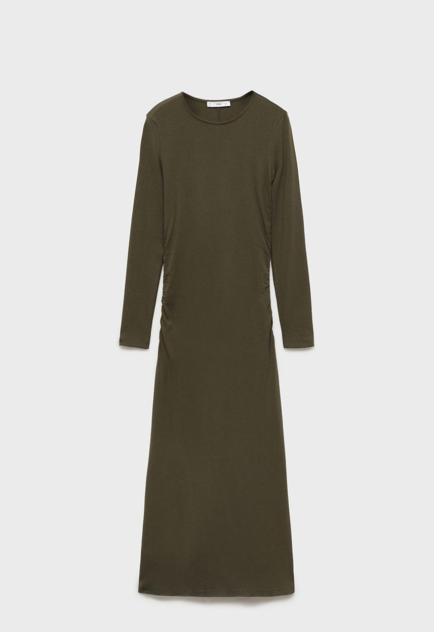 MANGO - Dress Basila - Khaki