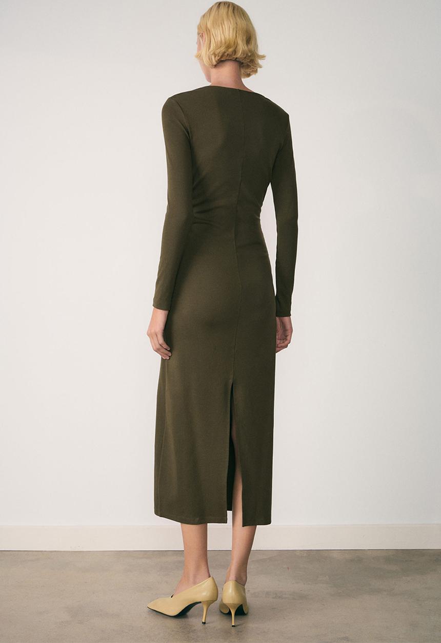 MANGO - Dress Basila - Khaki