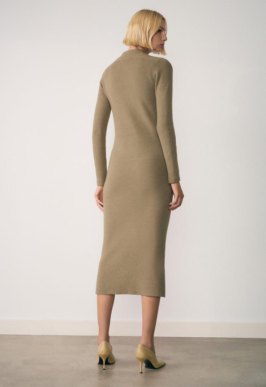 MANGO - Dress Vladi - Beige/Khaki