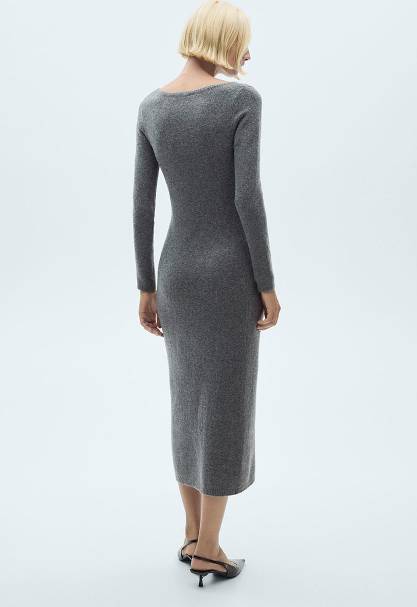 MANGO - Dress Seeds - Medium Gray