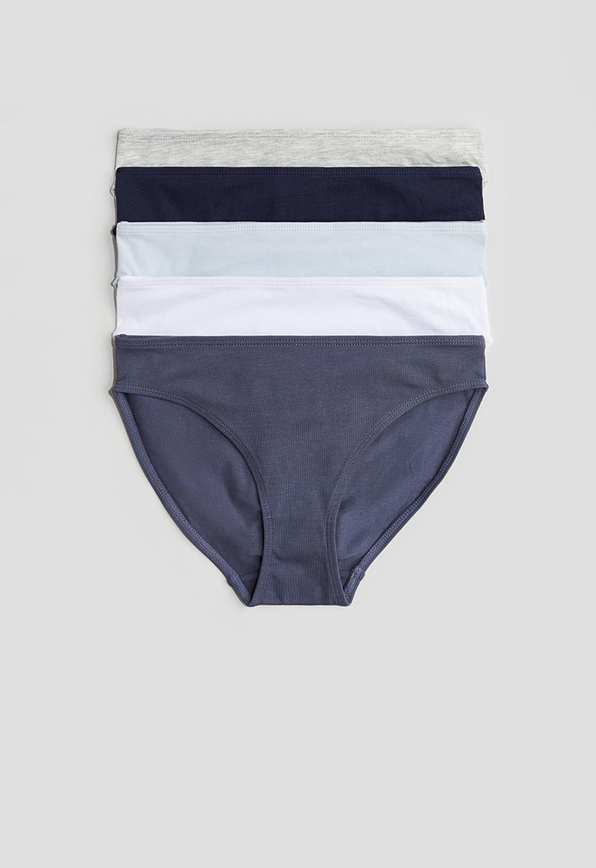 H&M - 5-Pack briefs - light blue white