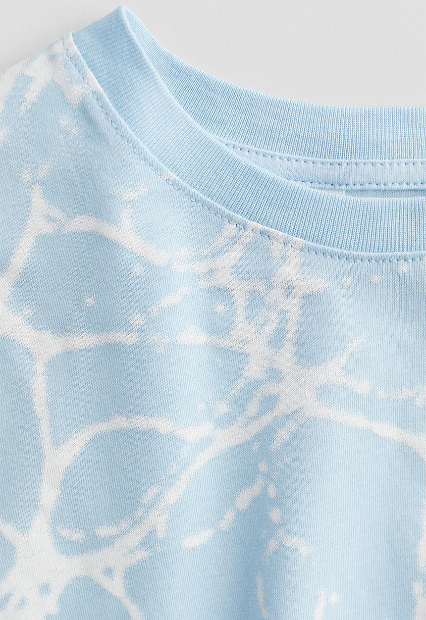 H&M - Printed cotton t-shirt - blue