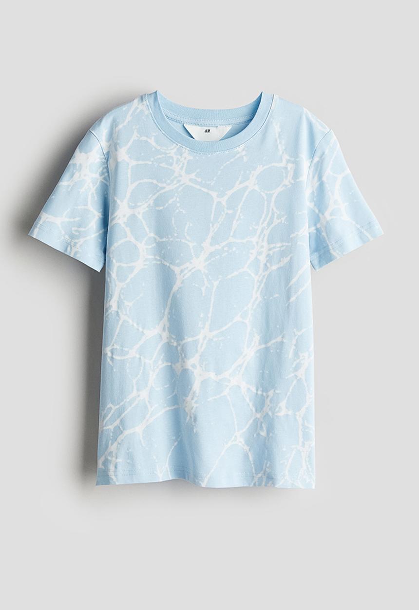 H&M - Printed cotton t-shirt - blue
