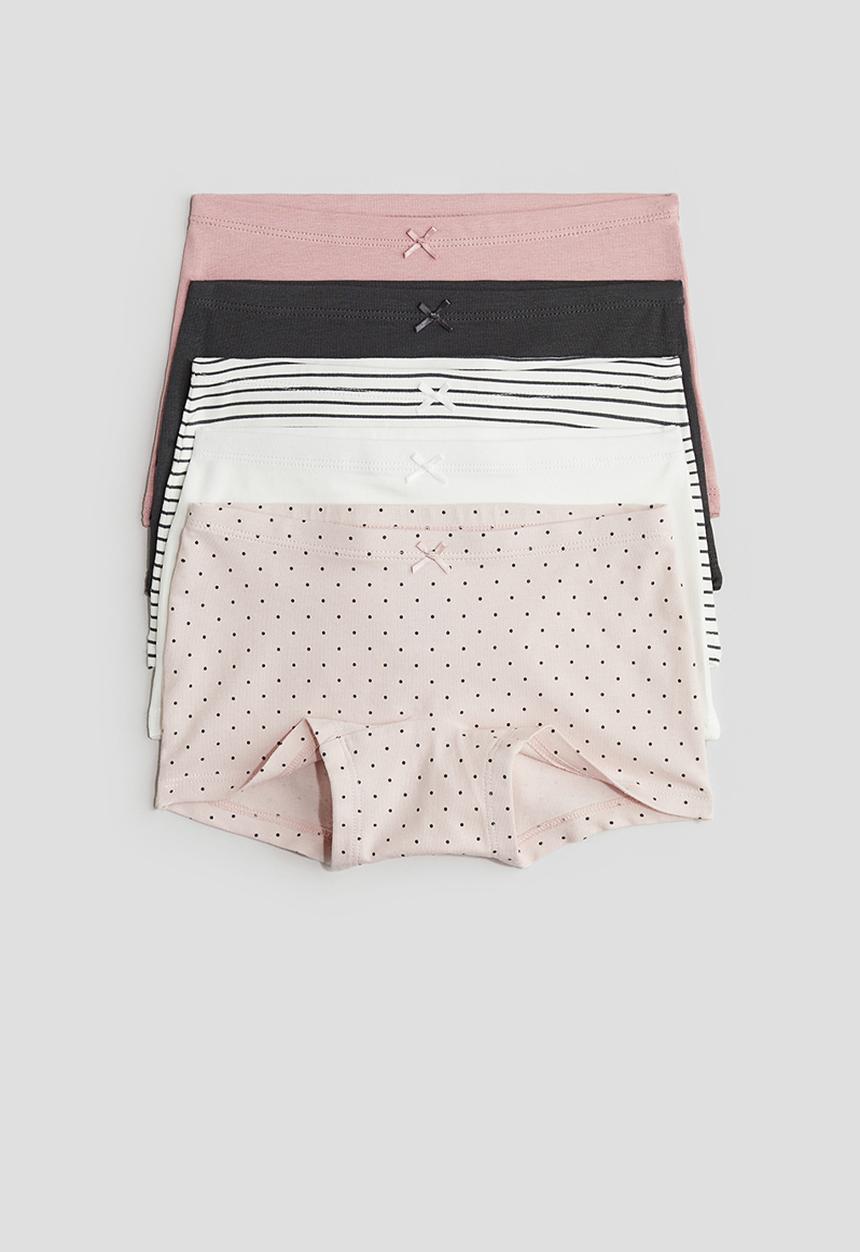 H&M - 5-Pack boxer briefs - powder pink spotted