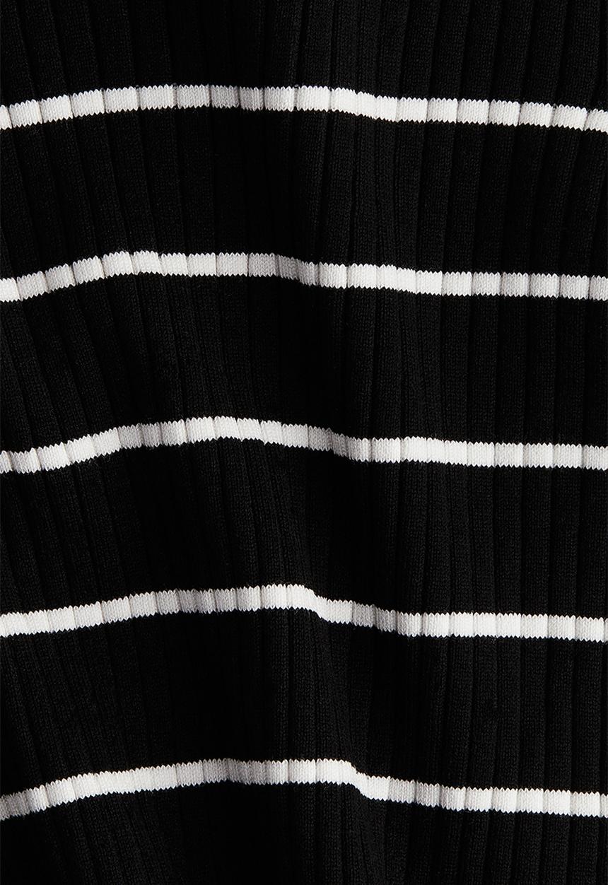 H&M - Rib-knit top - black striped