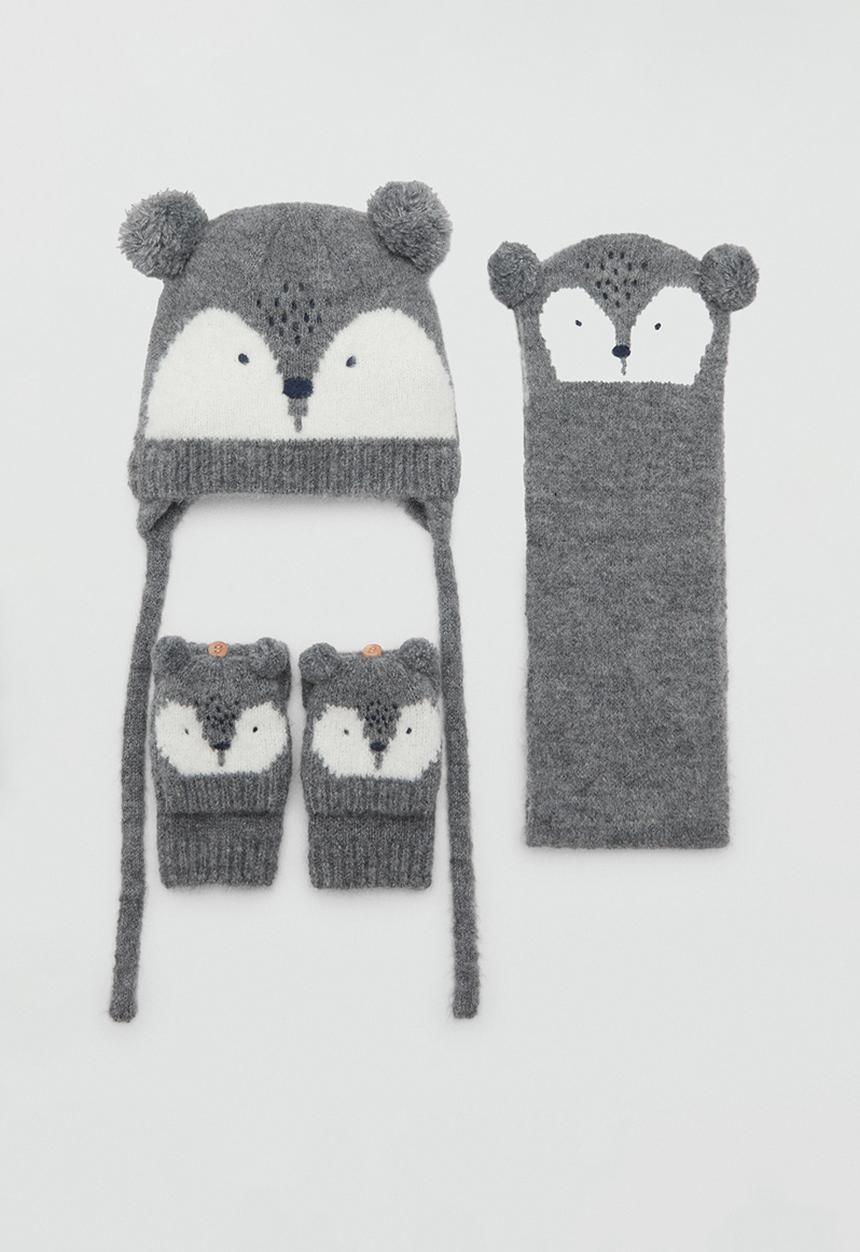 MANGO - Beanie mapache - gray