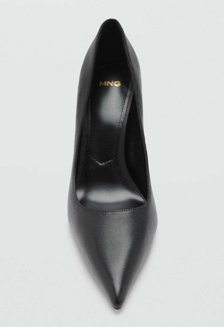 MANGO - Arribas leather heel - black