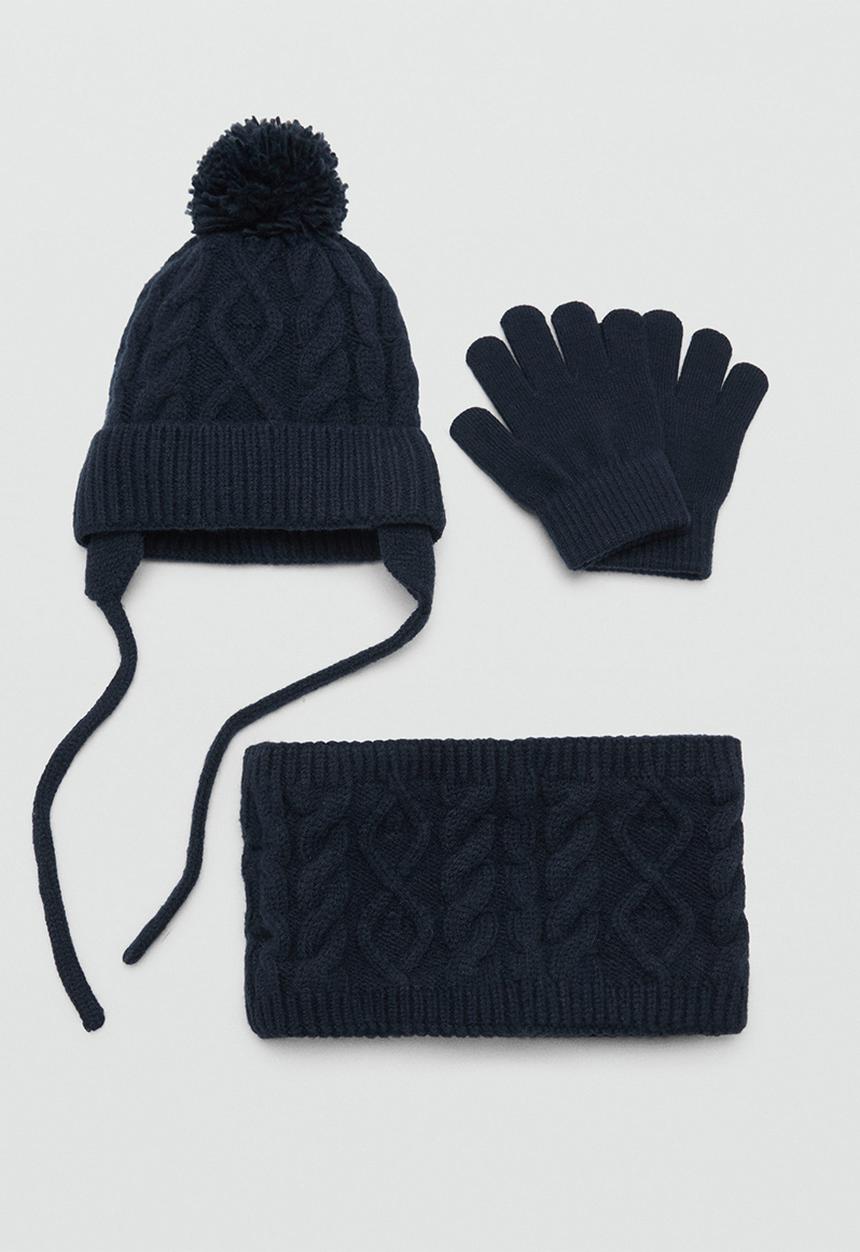 MANGO - Gloves glenng - navy