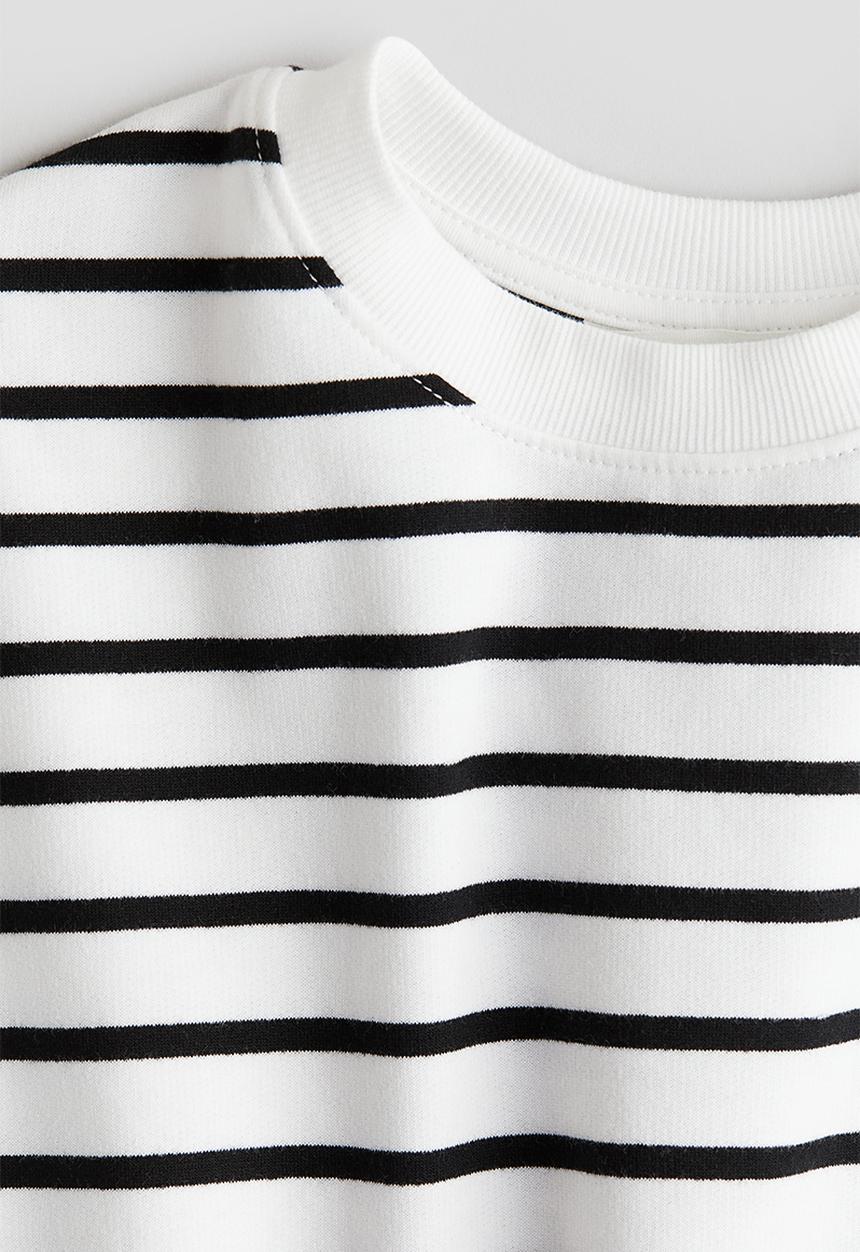 H&M - Crew-neck sweatshirt - white striped