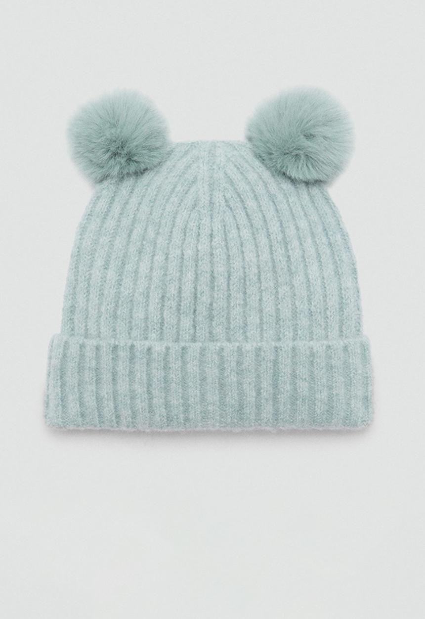MANGO - Beanie pompona - turquoise/aqua