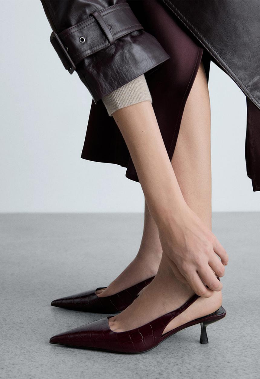 MANGO - Vino heel - dark red