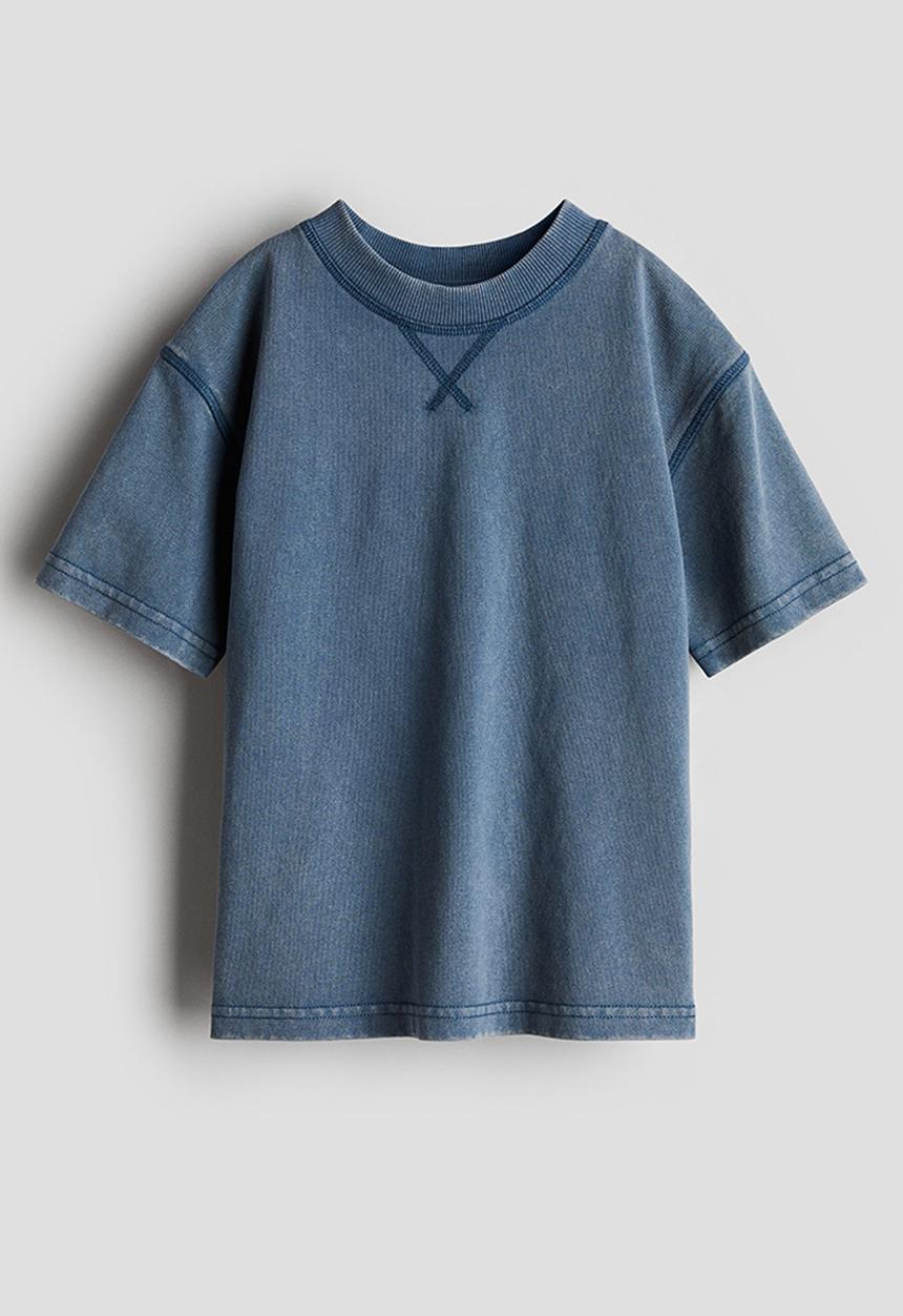 H&M - Keith Haring X H&M:  Washed-look T-shirt - blue