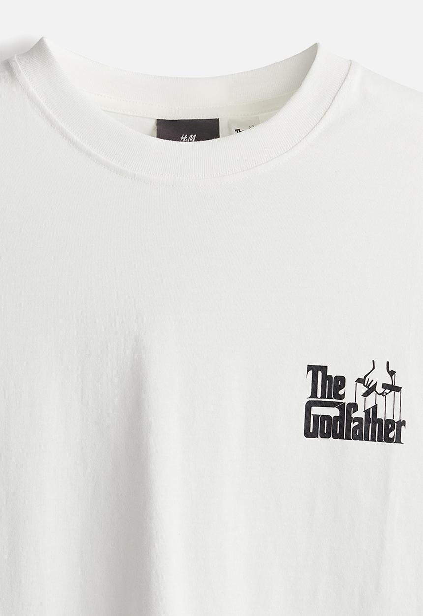 H&M - Relaxed fit T-shirt - white the godfather