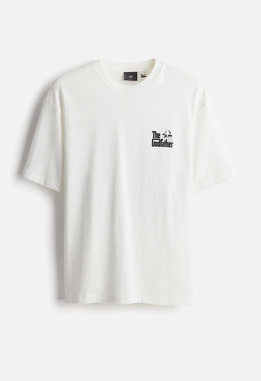 H&M - Relaxed fit T-shirt - white the godfather