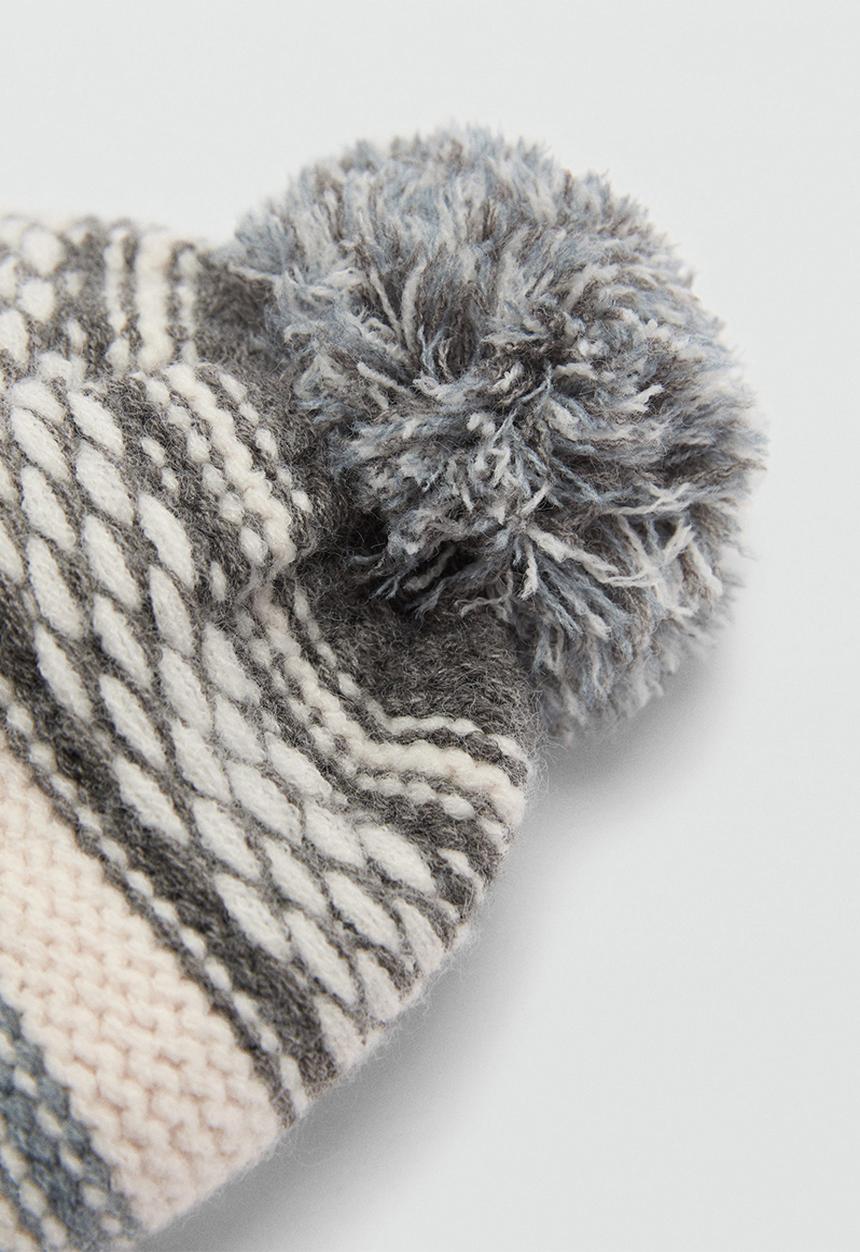 MANGO - Beanie andes - gray