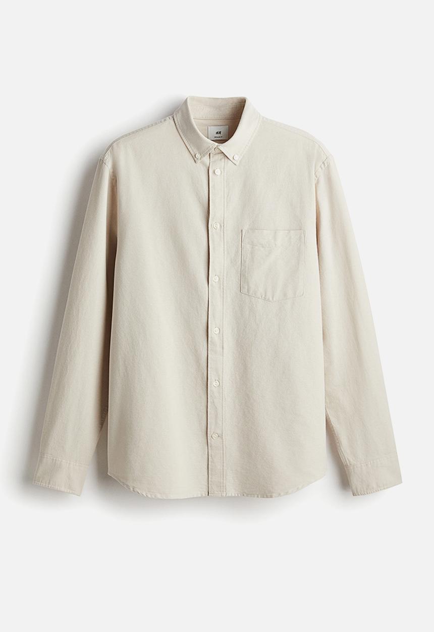 H&M - Regular fit oxford shirt - beige