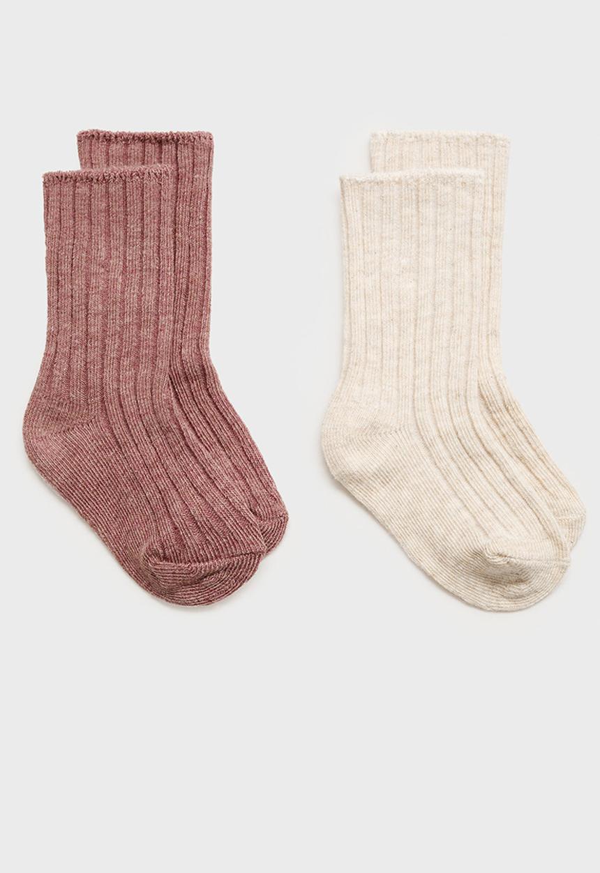 MANGO - Socks berry - dark red