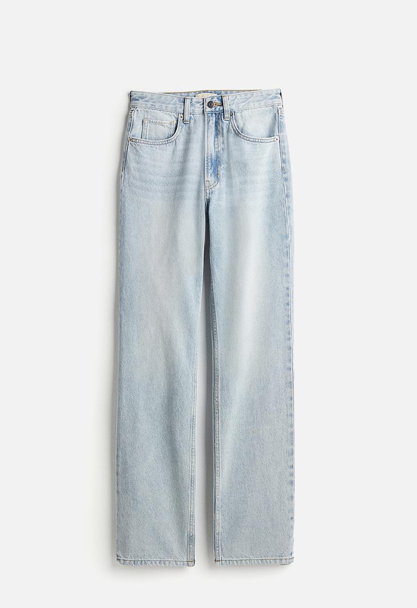 H&M - Straight high jeans - light denim blue