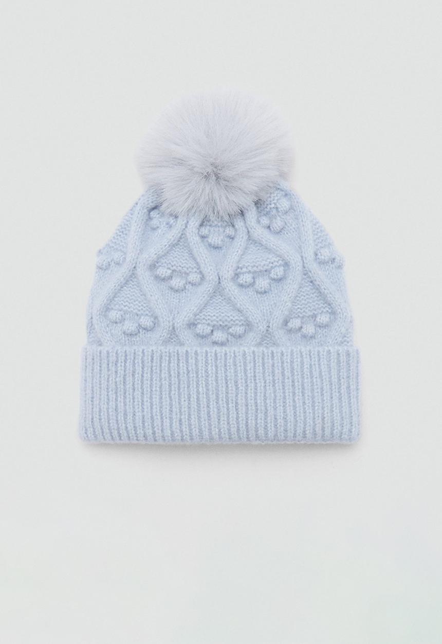 MANGO - Beanie rombusa - light pastel blue