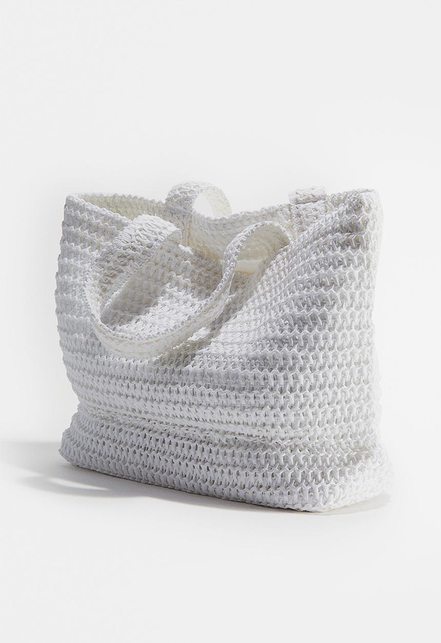 H&M - Straw shopper - white