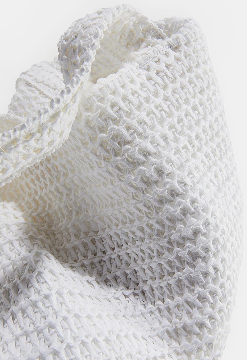 H&M - Straw shopper - white