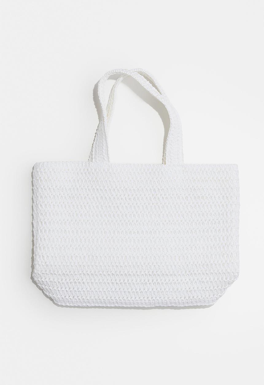 H&M - Straw shopper - white