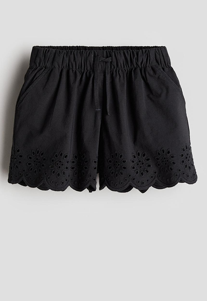 H&M - Broderie anglaise shorts - dark grey