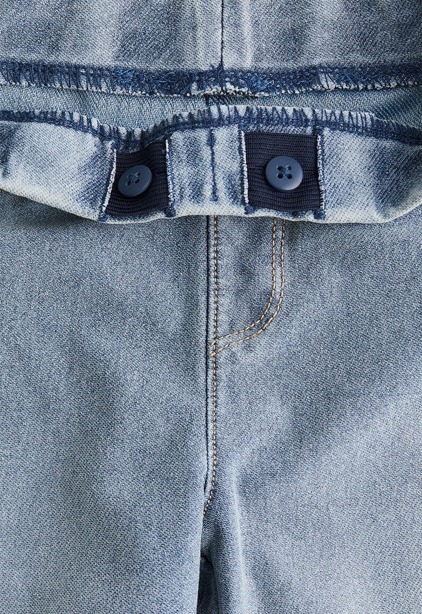 H&M - Wide denim-look trousers - light denim blue 