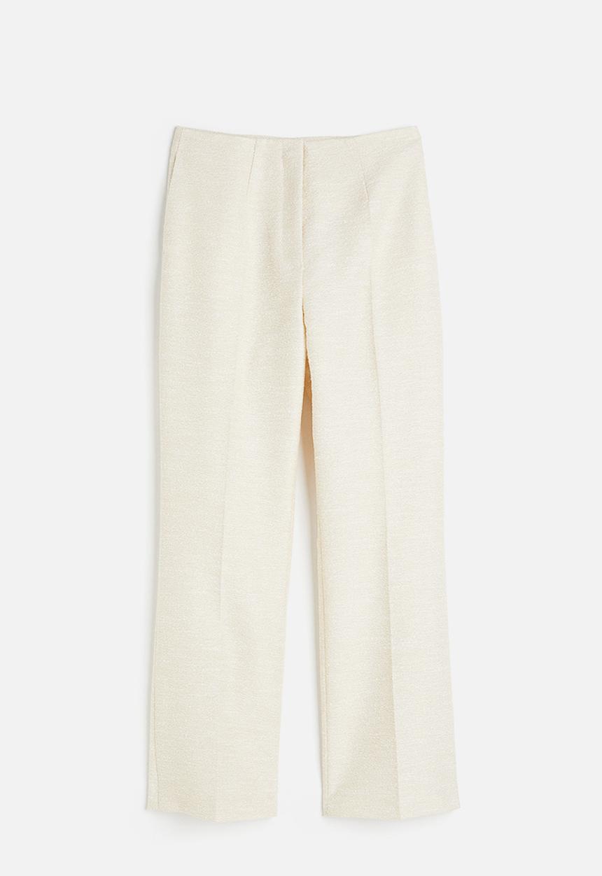 H&M - Textured trousers - cream