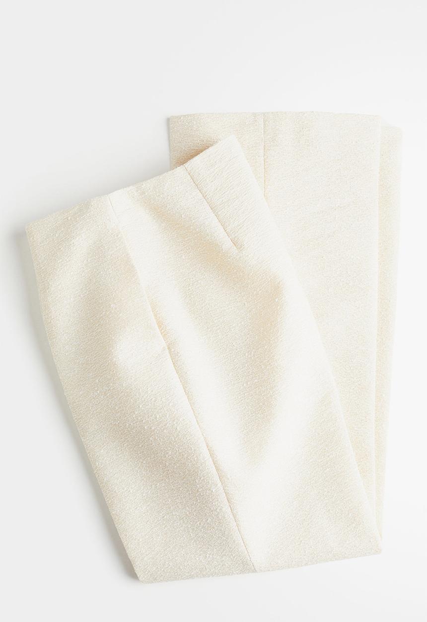 H&M - Textured trousers - cream