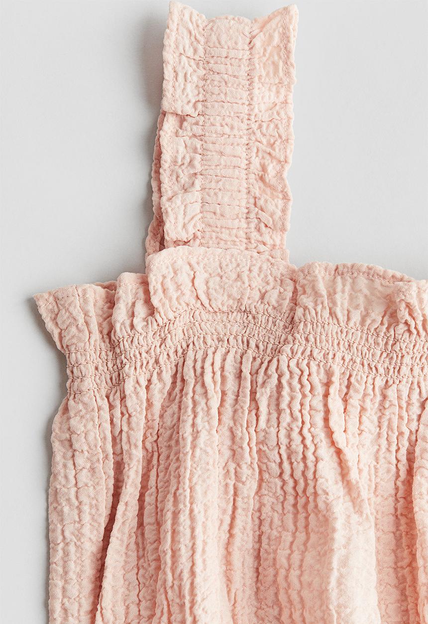 H&M - Seersucker top - powder pink