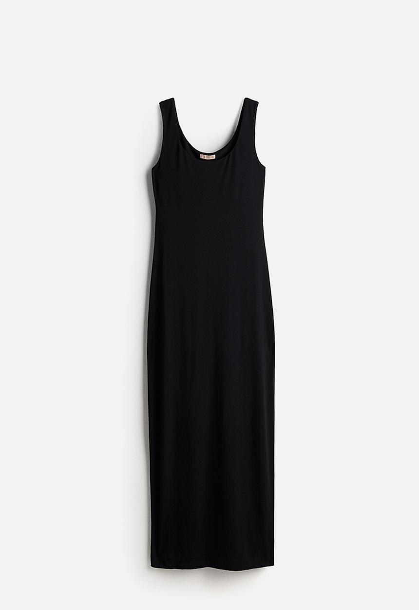 H&M - Long jersey dress - black