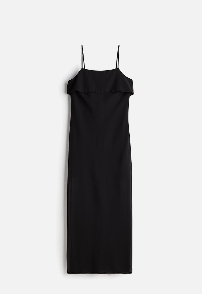 H&M - Chiffon strappy dress - black
