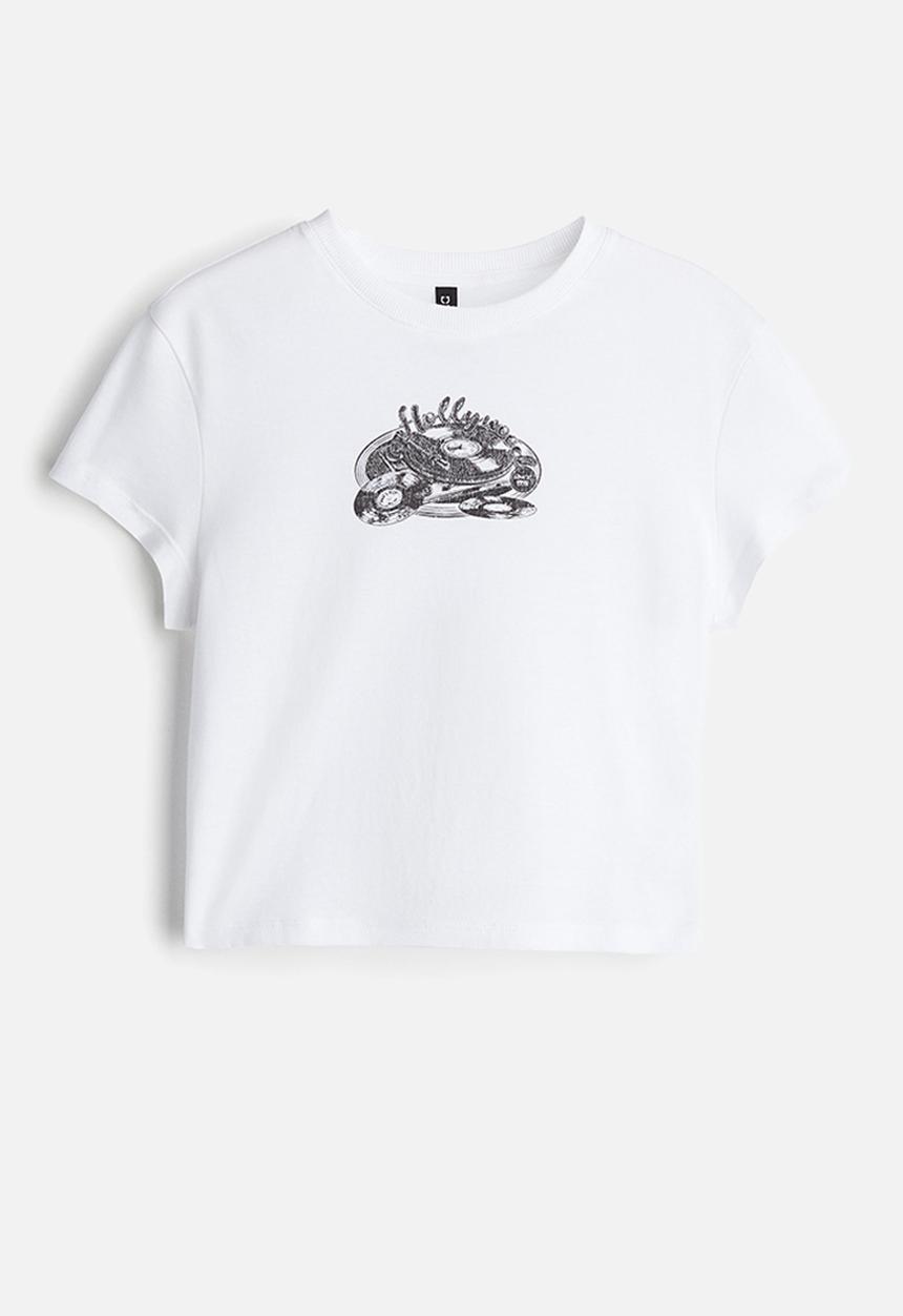 H&M - Printed T-shirt - white hollywood