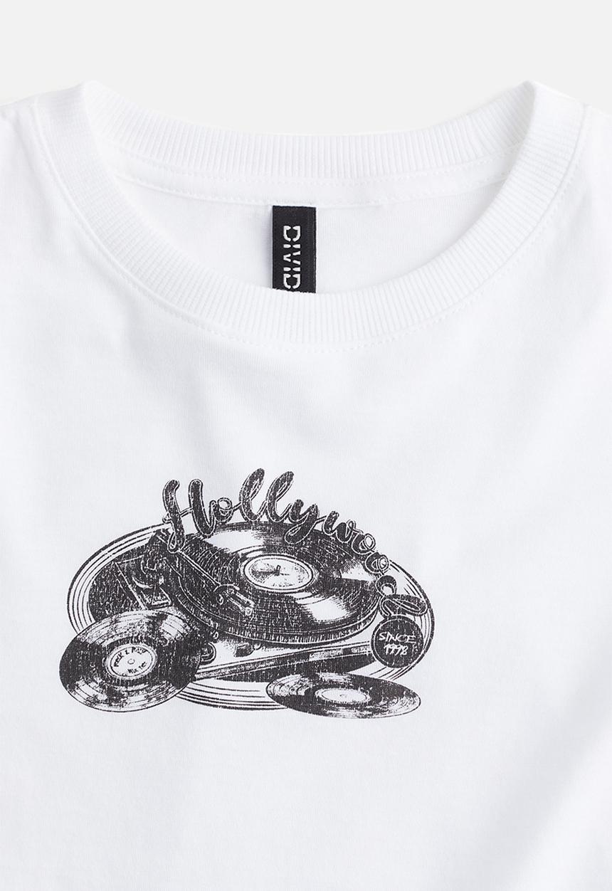 H&M - Printed T-shirt - white hollywood