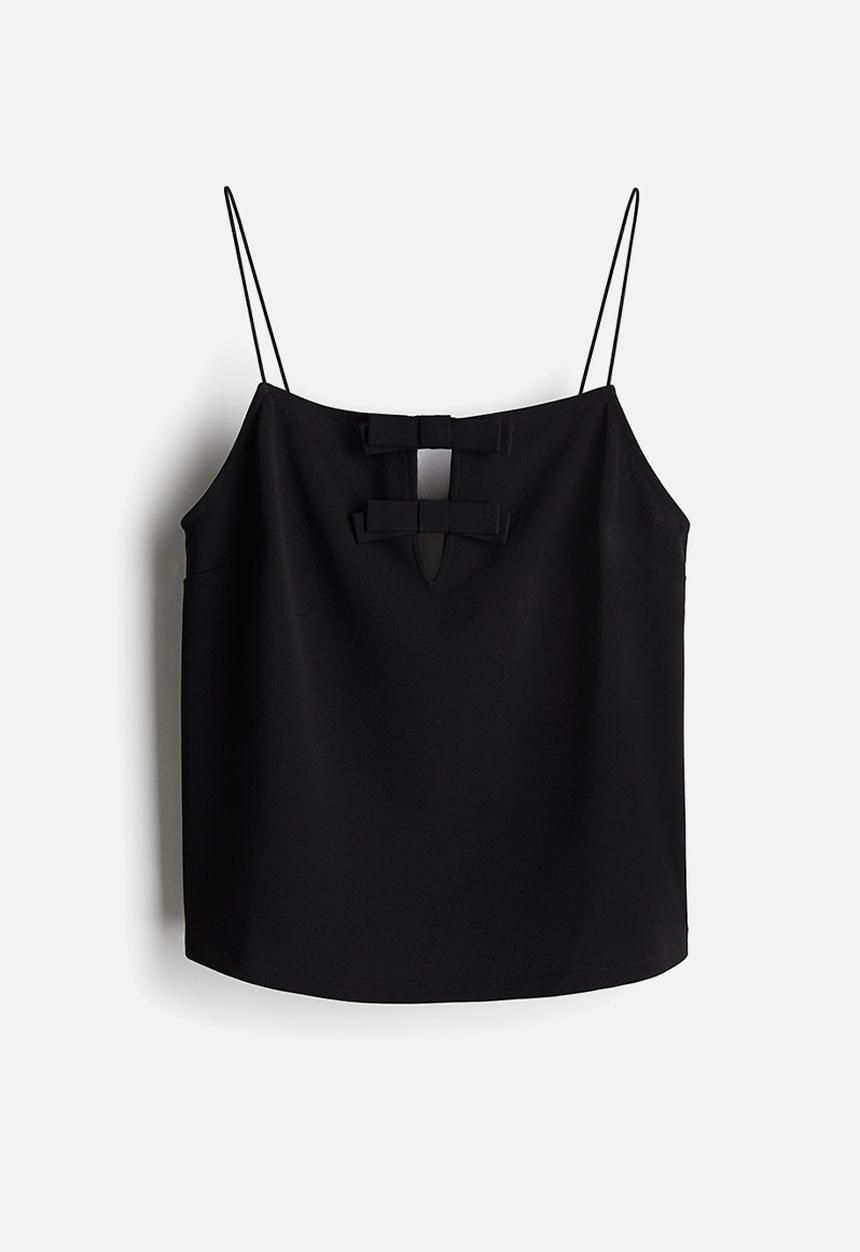 H&M - Strappy jersey top - black