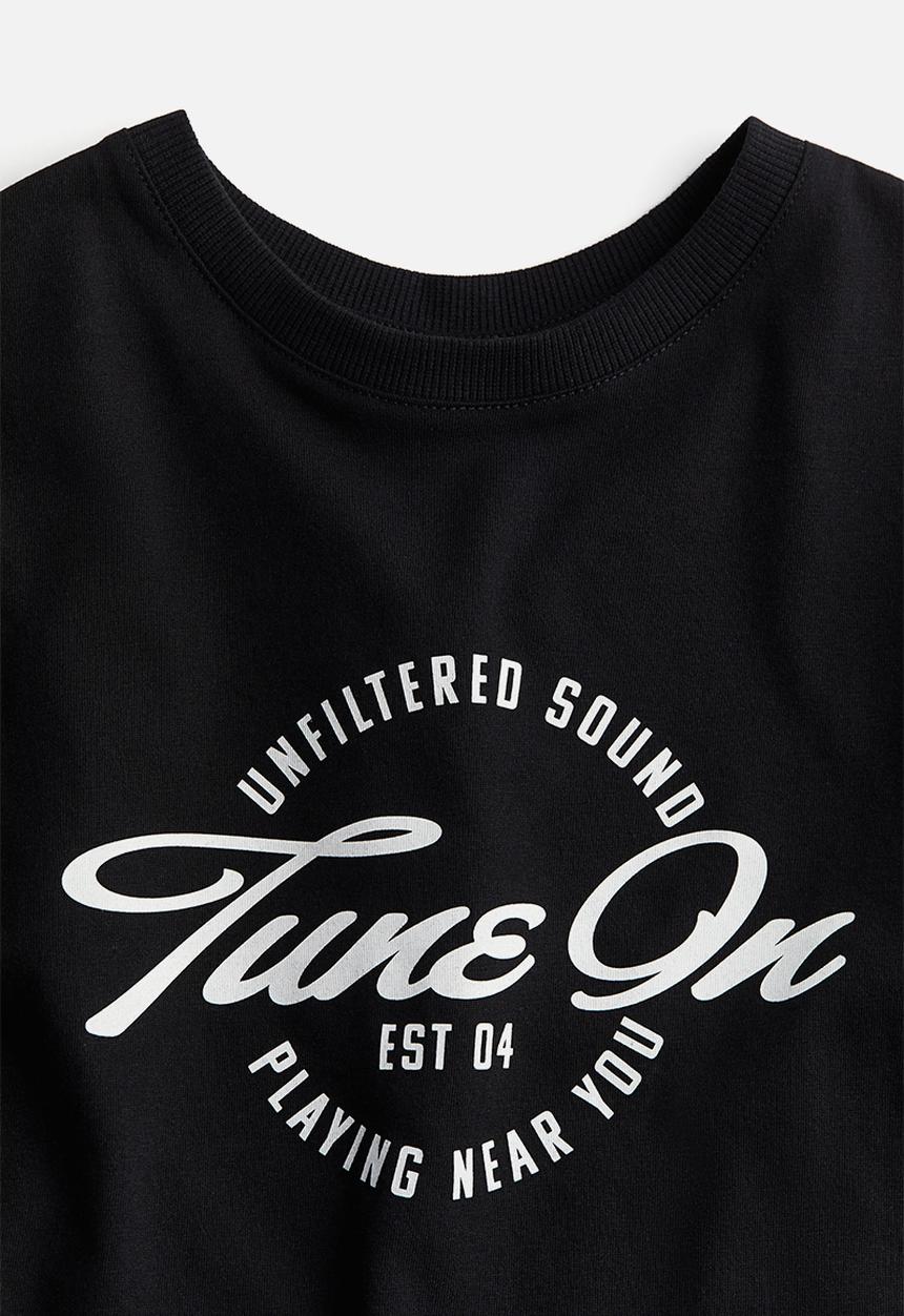 H&M - Printed T-shirt - black