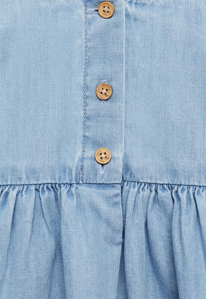 MANGO - Dress dena - open blue