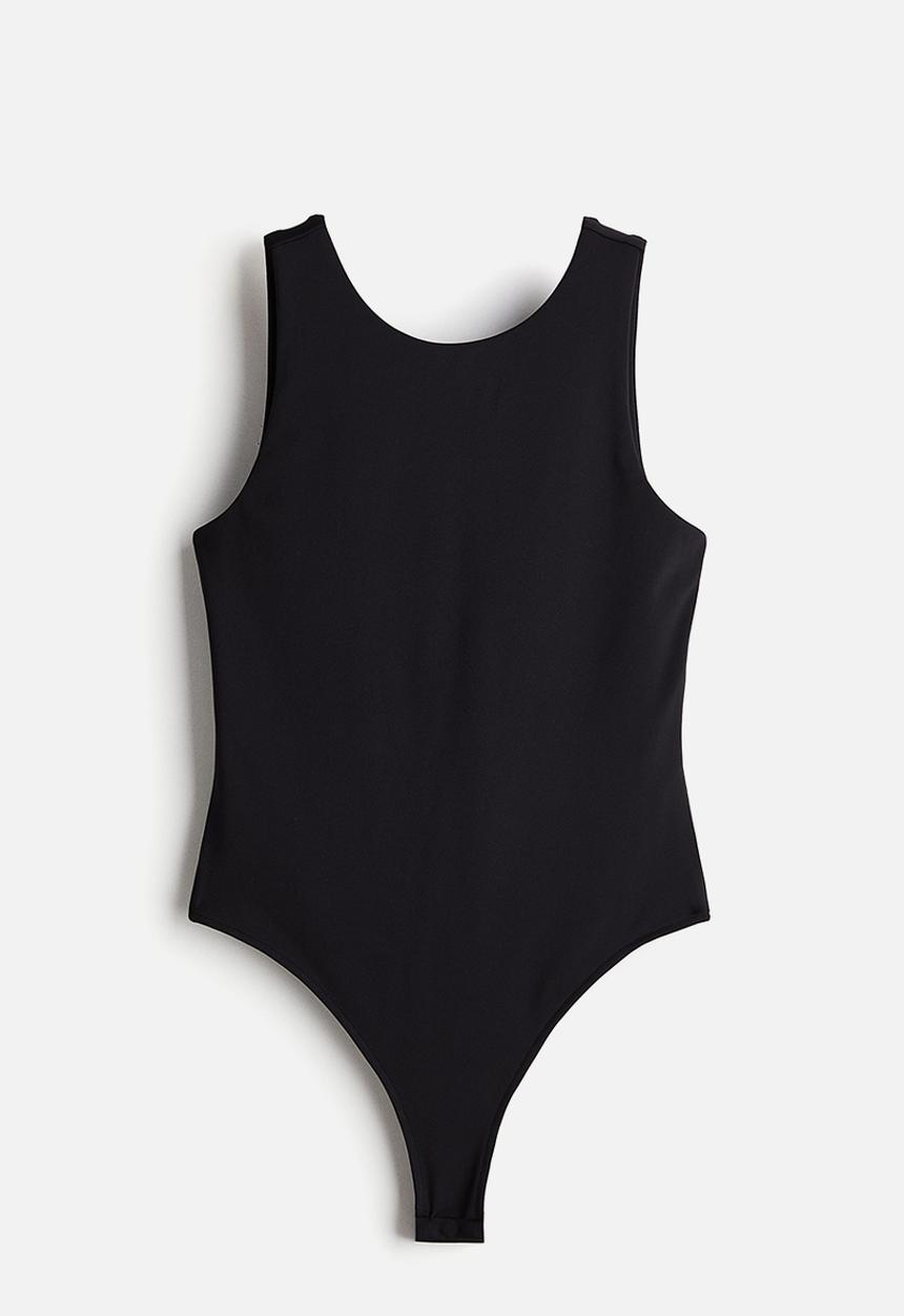 H&M - Low-back thong body - black