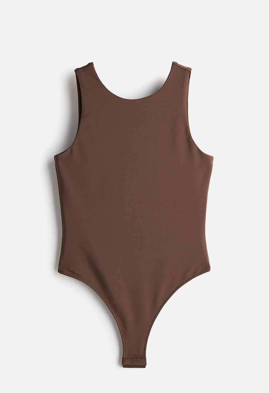 H&M - Low-back thong body - brown
