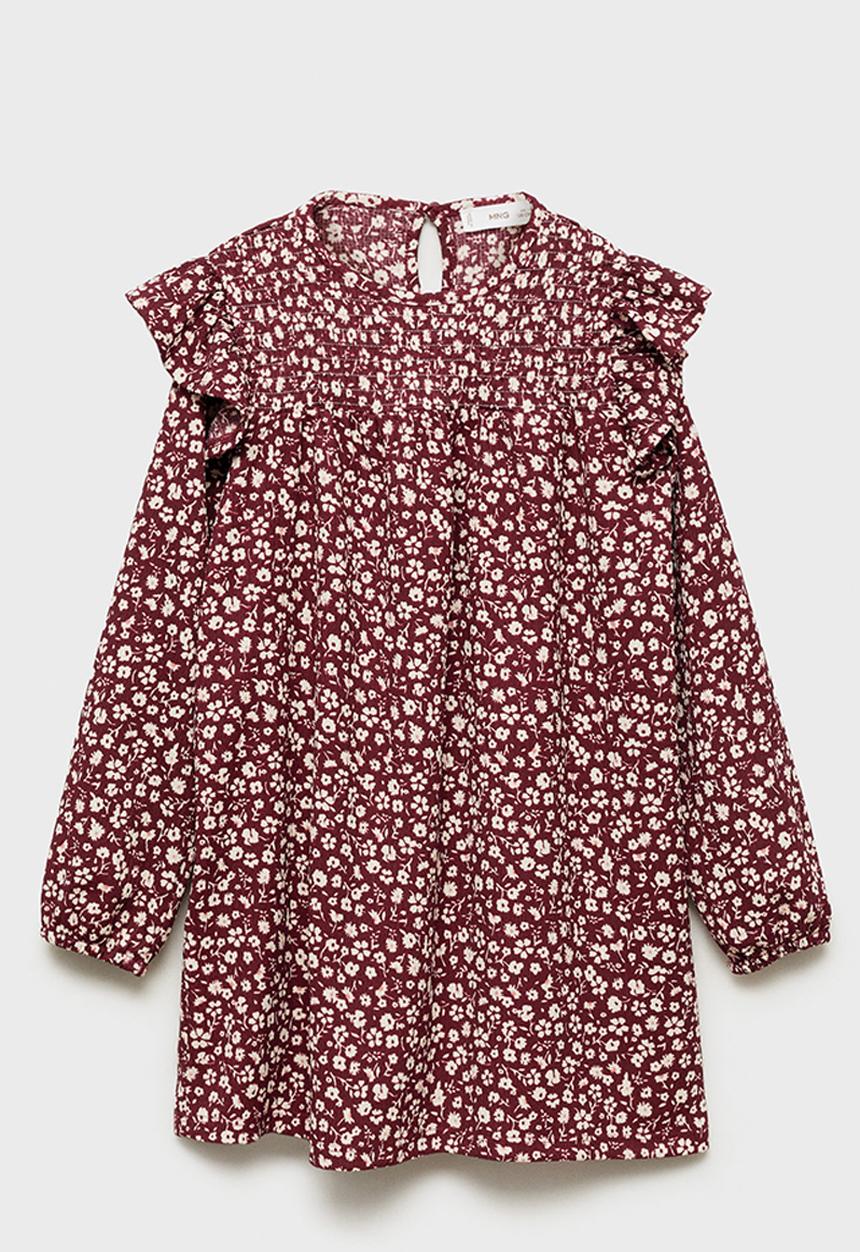 MANGO - Dress lucia - dark red