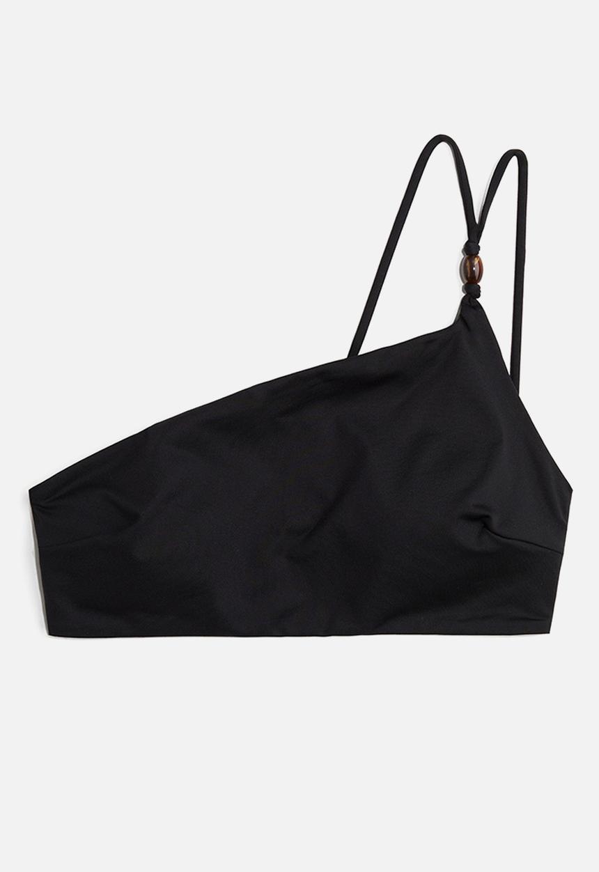 H&M - Padded one-shoulder bikini top - black