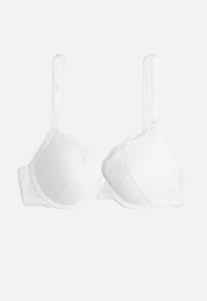 H&M - Lace push-up bra - white